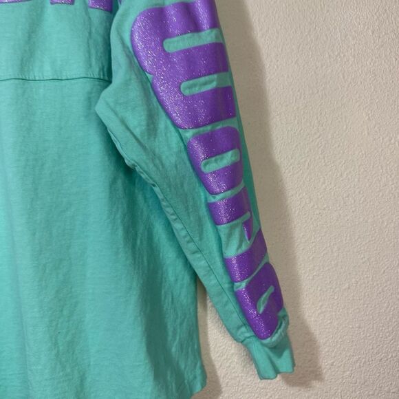 Disney Mint Green And Purple Long Sleeve Spirit Jersey Walt Disney World - Picture 3 of 7